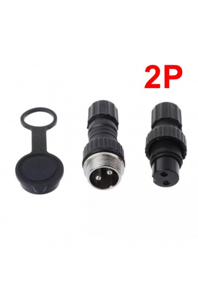 16MM GX16 SU GEÇİRMEZ MAYK KONNEKTÖR FİŞ 2P