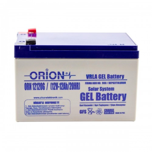 Orion 12V 12Ah Bakımsız Jel Akü