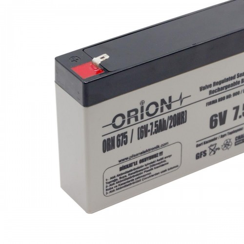 Orion 6V 7.5Ah Bakımsız Kuru Akü