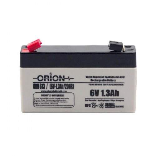 Orion ORN613 6V 1.3Ah Bakımsız Kuru Akü