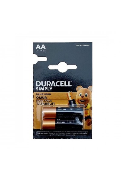DURACELL SIMPLY AA 2'LI KARTELA