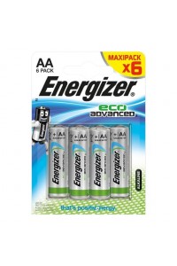 Energizer Alkalin Eco Advanced AA Kalem Pil 6'lı Paket Energizer Alkalin Eco Advanced AA Kalem Pil 6'lı Paket