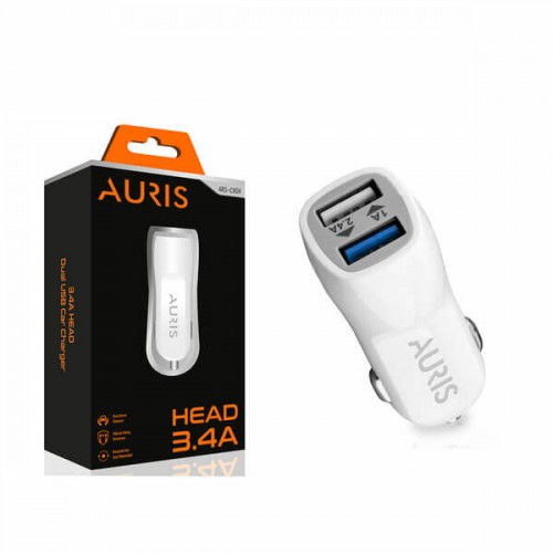 Auris Şarj Başlık Adaptör Araç USB 3.1A 3.4A Head Dual Ars-Cr04 6801