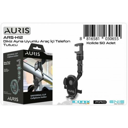 Auris Araç Telefon Tutucu Dikiz Ayna Uyumlu ARS-H12 0655
