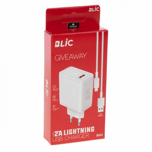 Acl Blic Şarj Aleti Ev USB Lightning 2.1A 1mt BA3 7981