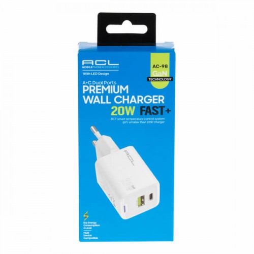 Acl Şarj Aleti Ev USB 20Watt 1xUSB-A AC-98 7881