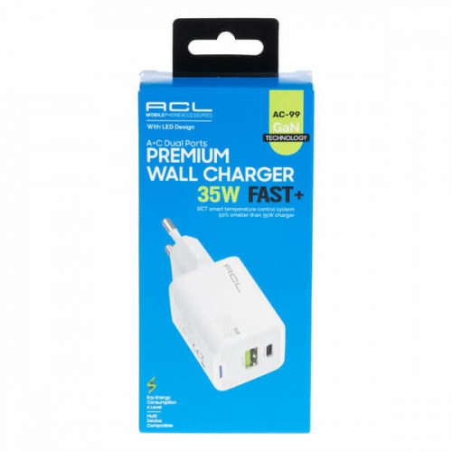 Acl Şarj Aleti Ev USB 35Watt 1xUSB-A AC-99 7898