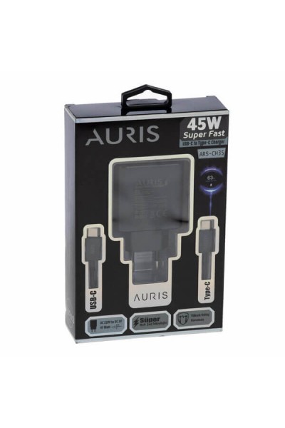 Auris Şarj Aleti Ev PD Type-C Turbo Fast 45W ARS-CH35 9253