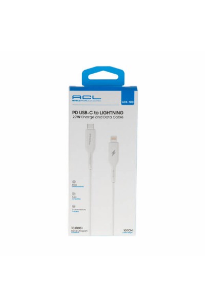 Acl Şarj Kablo PD USB Type-C - Lightning 27W 1mt ACK-108 4934