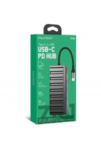 ELK-05770 - Fulltech Fh5 Pd 7in1 Type-C to Usb 3xUsb 1Xhdmı Tf/Sd Pd 100W Girişli Çoğaltıcı