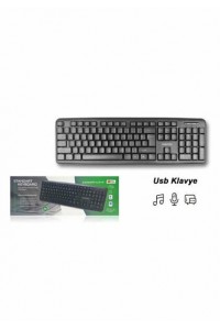 Auris Klavye Standart Q Usb Siyah Kablolu SBZ-KB55 0152
