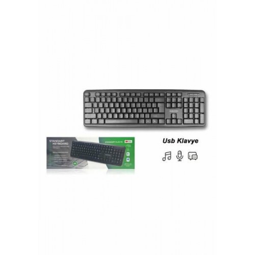 Auris Klavye Standart Q Usb Siyah Kablolu SBZ-KB55 0152