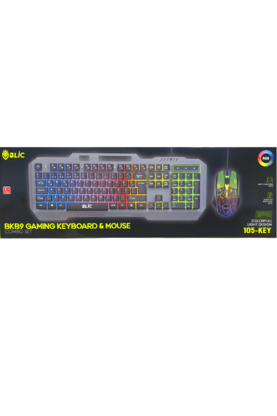 Blic Bkb-9 Rainbow Rgb Mekanik 105 Tuşlu Rgb Led Işıklı Kablolu Oyun Klavyesi Mouse