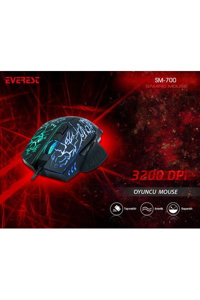 ELK-04286 - EVEREST SM-700 KABLOLU OYUN MOUSE