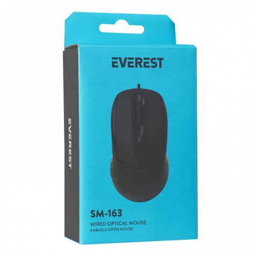 Everest Mouse USB Kablolu Siyah 22135 SM-163 7030