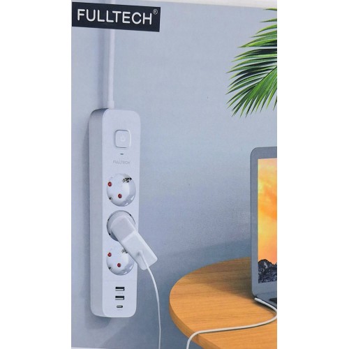 ELK-06422 - ACL FULLTECH FTR-16 PRİZ 1.8mt USB Lİ 3 LÜ
