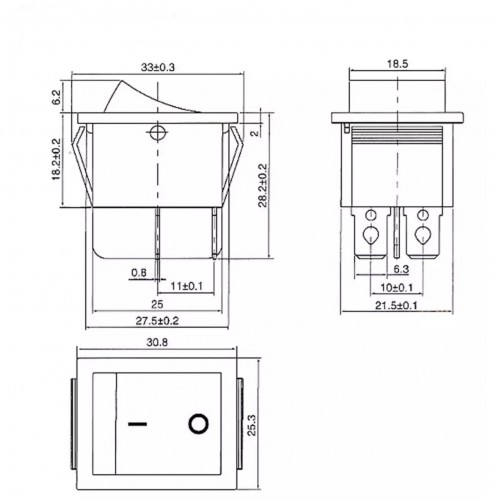 MR-104 GENİŞ KIRMIZI IŞIKLI ANAHTAR ON-OFF 4P