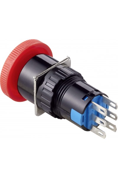 Onpow LAS1-AY-22TS 16mm Acil-Stop Buton Bas-Çevir 2NO/2NC 6 UÇLU