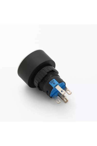 CD-AWY-11DZT 12V 22MM KALICI BUTON LEDLİ (POWER SİMGE) ON-OFF BEYAZ