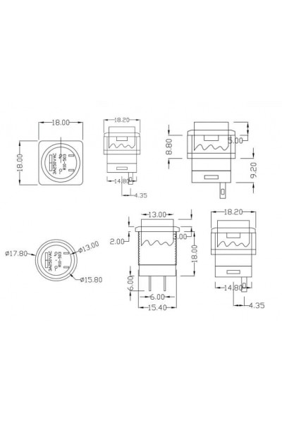MR-180C 16MM KALICI BUTON 3V LEDLİ PLASTİK SARI