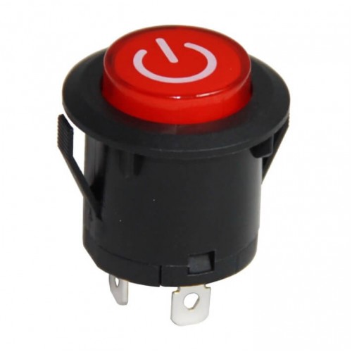 MR-180F 26MM KALICI ROCKER BUTON IŞIKLI ’’POWER’’