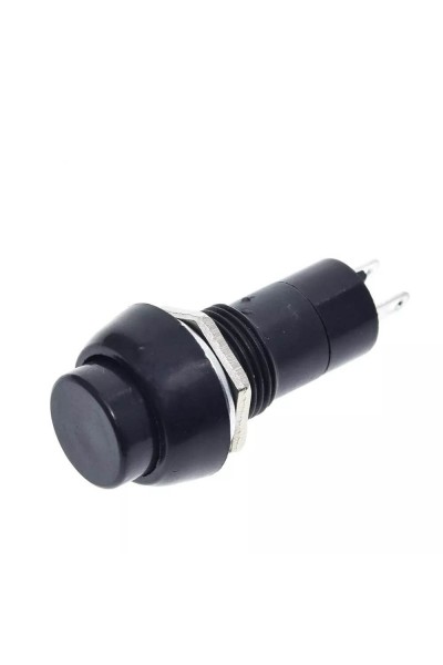 MR-185 12mm SİYAH KALMALI PLASTİK BUTON (PBS11A)