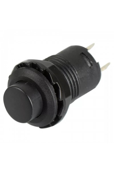 MR-185D SİYAH PUSH BUTON PLASTİK KALICILI 12MM 2 BACAKLI