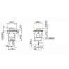 MR-185D SİYAH PUSH BUTON PLASTİK KALICILI 12MM 2 BACAKLI