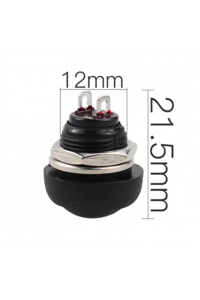 MR-184 12mm PUSH BUTON PLASTİK MAVİ ( PBS-33B )