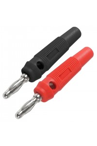 1 TAKIM 4MM BANAN JAK SİLİKONLU KIRMIZI SİYAH