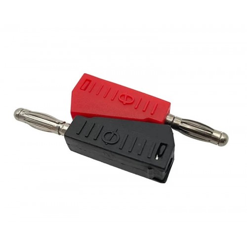 1 TAKIM KIRMIZI SİYAH 4MM ÜÇGEN BANAN JAK FİŞ