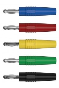 5 ADET RENKLİ 4MM SİLİKONLU BANAN JAK