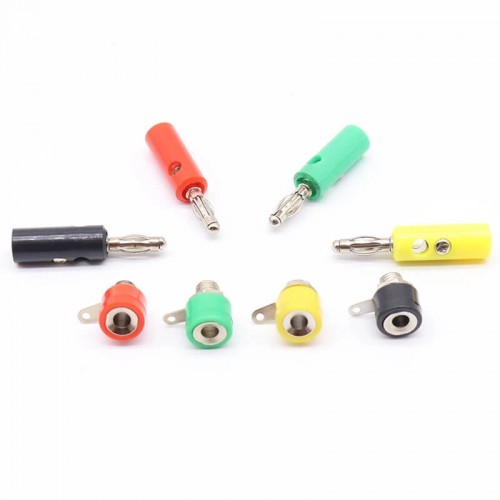 4 TAKIM RENKLİ 4MM KÜÇÜK BOY BORN KLEMENS BANAN JAK