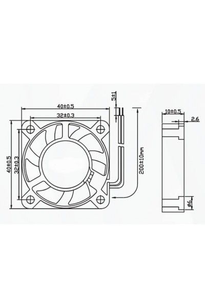 40X40X10mm 24V 0.20A 3P XMER FAN