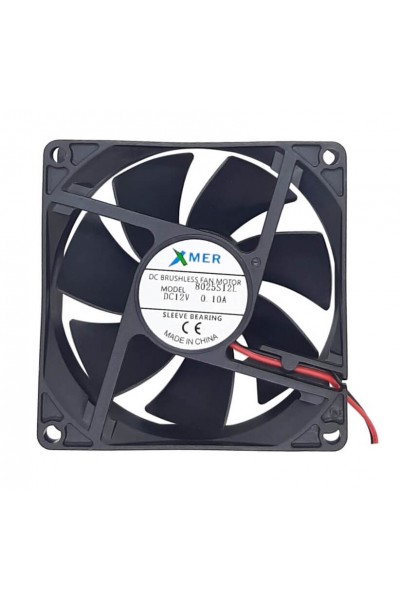 80X80X25mm 12V 0.10A 2P XMER FAN
