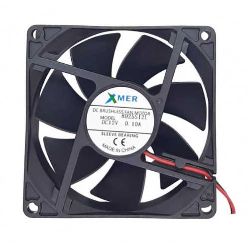 80X80X25mm 12V 0.10A 2P XMER FAN
