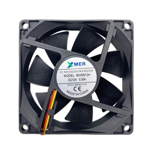 80X80X25mm RULMANLI 12V 0.30A 3P XMER FAN