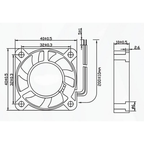 MARXLOW 40X40X10 DC FAN 12V 0.11A 2 UÇLU