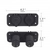 2 Lİ SU GEÇİRMEZ USB ÇAKMAK PANO TİP ŞARJ SÖKETİ 