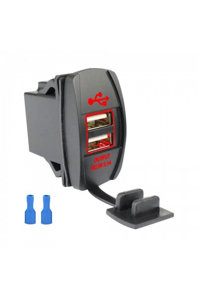 MARİN TİP 2 Lİ USB ŞARJ SÖKETİ 12-24V - 5V/3.1A
