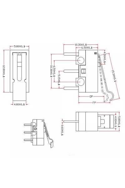 MR-162B MİNİ MICRO SWITCH KIVRIK PALETLİ