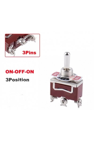 MR-153 12MM TOGGLE SWITCH BÜYÜK BOY ON-OFF-ON 3 BACAKLI VİDALI