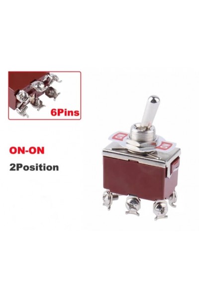 MR-157 12MM TOGGLE SWITCH BÜYÜK BOY ON-ON 6 BACAKLI VİDALI