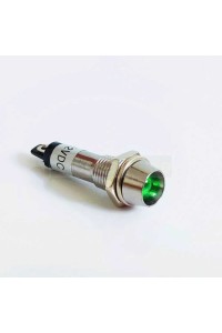 IC-225 SİNYAL LAMBASI 8 MM METAL LED LAMBA 12V YEŞİL
