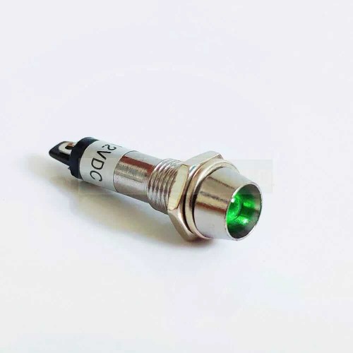 IC-225 SİNYAL LAMBASI 8 MM METAL LED LAMBA 12V YEŞİL