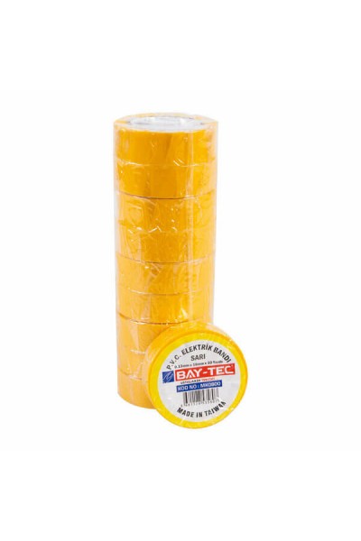 Baytec İzole Elektrik Bandı Sarı MK0800 5807 - 10 LU