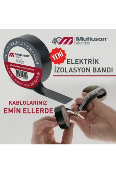 Mutlusan Elektrik İzole Bant Siyah - 10 LU