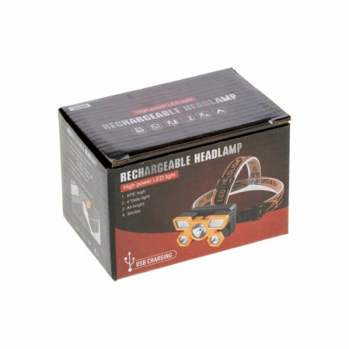 Gold Orıon Rechargeable Kafa Feneri 4X1 Led Şarjlı T5 6136