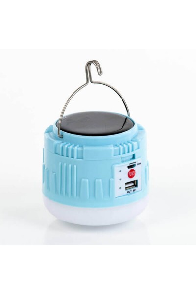 Led Lamba Fener Solar Şarjlı Askılı Kamp Usb 4194