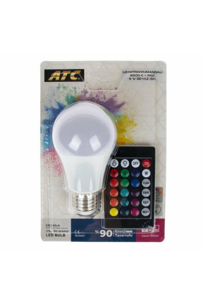 Atc Led Ampul Kumandalı 9W RGB Karetalada 5762